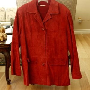 Suede jacket with matching turtleneck
